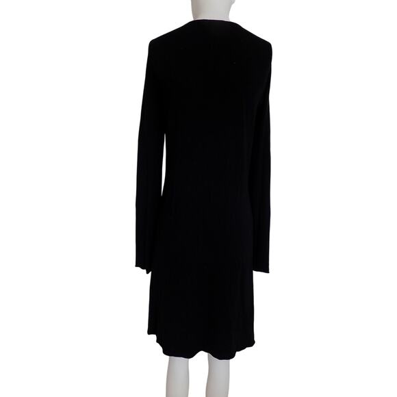 BCBG MAXAZRIA duster open front cardigan black size Large - Picture 4 of 8